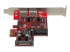 StarTech.com 4-poorts PCI Express USB 3.0 kaart - Rechte hoek