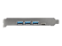 StarTech.com 4 poorts USB 3.1 PCIe kaart met 2 onafhankelijke kanalen (10Gbps) - Linkerkant