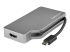 StarTech.com USB C Multiport Video Adapter met HDMI, VGA, Mini DisplayPort of DVI, USB Type C Monitor Adapter naar HDMI 2.0 of mDP 1.2 (4K 60Hz), VGA/DVI (1080p), Space Gray Aluminium (CDPVDHDMDP2G) - Linkerhoek