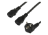 StarTech.com 2m Computer Splitter Stroomkabel, 18AWG, EU Schuko naar 2x C13, 10A 250V, Zwart, AC Vervangkabel, Printer Voedingskabel, PC Power Supply Kabel, UL-Listed (PXT101YEU2M) - Rechte hoek