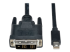 Eaton Tripp Lite Series Mini DisplayPort 1.2 to DVI Adapter Cable (M/M), 1080p, 6 ft. (1.8 m) - Close-up