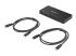 StarTech.com 2 Port USB C KVM Switch, 4K 60Hz HDMI, Compact Dual Port UHD USB Type C Desktop Mini KVM Switch with USB C Cables, Bus Powered, MacBook iPad Pro ThinkPad IdeaPad EliteBook - Rechte hoek