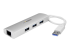 StarTech.com 3-Poorts draagbare USB 3.0 hub met Gigabit Ethernet - Rug