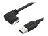 StarTech.com Slanke Micro USB 3.0 kabel haaks naar links - Rechte hoek