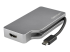 StarTech.com USB C Multiport Video Adapter met HDMI, VGA, Mini DisplayPort of DVI, USB Type C Monitor Adapter naar HDMI 2.0 of mDP 1.2 (4K 60Hz), VGA/DVI (1080p), Space Gray Aluminium (CDPVDHDMDP2G) - Voorkant