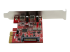 StarTech.com PCIe USB 3.1 Card, 2x USB C 3.1 Gen 2 10Gbps, PCIe Gen 3 x4, ASM3142 Chipset, USB Type-C PCI Express Card, 2-Port USB 3.2 Gen 2x1 Expansion Add-On Card, Windows, macOS, Linux - Rechterkant
