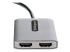 StarTech.com USB-C to Dual HDMI MST HUB, Dual HDMI 4K 60Hz, USB Type C Multi Monitor Adapter for Laptop w/ 1ft (30cm) cable, DP 1.4 Multi-Stream Transport Hub, USB Type C to 2x HDMI Ports - Close-up