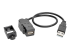 Eaton Tripp Lite Series USB 2.0 All-in-One Keystone/Panel Mount Extension Cable (M/F), Angled Connector, 1 ft. (0.31 m) - Linkerhoek