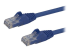 StarTech.com 100ft CAT6 Ethernet Cable, 10 Gigabit Snagless RJ45 650MHz 100W PoE Patch Cord, CAT 6 10GbE UTP Network Cable w/Strain Relief, Blue, Fluke Tested/Wiring is UL Certified/TIA - Rechte hoek