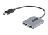 StarTech.com DP to Dual HDMI MST HUB, Dual HDMI 4K 60Hz, DisplayPort Multi Monitor Adapter with 1ft (30cm) Cable, DP 1.4 Multi Stream Transport Hub, DSC | HBR3, DP to 2x HDMI Ports - Linkerhoek