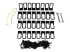StarTech.com 42U open-frame server rack kast met 4 stijlen met instelbare diepte - Voorkant