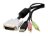 StarTech.com 4-in-1 USB Dual-Link DVI-D KVM-switch Kabel met Audio en Microfoon - Close-up