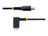 StarTech.com 1ft (30cm) USB C Charging Cable Right Angle, 60W PD 3A, Heavy Duty Fast Charge USB-C Cable, USB 2.0 Type-C, Durable and Rugged Aramid Fiber, S20/iPad/Pixel - Voorkant