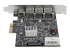 StarTech.com 4 poorts USB 3.1 PCIe kaart met 2 onafhankelijke kanalen (10Gbps) - Rechterkant