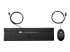 HP Desktop 320MK - Toetsenbord en muis set - Rug