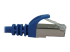Eaton Tripp Lite Series Cat6a 10G Snagless Shielded Slim STP Ethernet Cable (RJ45 M/M), PoE, Blue, 5 ft. (1.5 m) - Close-up