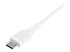 StarTech.com 1m USB A naar USB C Lader Kabel, Rugged Fast Charge & Sync USB 2.0 naar USB Type C Data Kabel met TPE Aramidevezel Mantel, M/M, 3A, Wit, Samsung S10, iPad Pro, Pixel (RUSB2AC1MW) - Close-up
