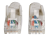 Intellinet Network Patch Cable, Cat6, 20m, Grey, CCA, U/UTP, PVC, RJ45, Gold Plated Contacts, Snagless, Booted, Lifetime Warranty, Polybag - Close-up