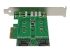 StarTech.com 3-poorts M.2 SSD (NGFF) adapter kaart- 1 x PCIe (NVMe) M.2, 2 x SATA III M.2 - Rug