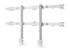 StarTech.com Six-Monitor Desk Mount w/ Crossbar, Up To 32" Screens/17.6lb - Rug
