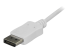 StarTech.com 6ft/1.8m USB C to DisplayPort 1.2 Cable 4K 60Hz, USB-C to DisplayPort Adapter Cable HBR2, USB Type-C DP Alt Mode to DP Monitor Video Cable, Works with Thunderbolt 3, White - Close-up