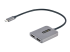 StarTech.com USB-C to Dual HDMI MST HUB, Dual HDMI 4K 60Hz, USB Type C Multi Monitor Adapter for Laptop w/ 1ft (30cm) cable, DP 1.4 Multi-Stream Transport Hub, USB Type C to 2x HDMI Ports - Rechte hoek