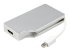 StarTech.com Aluminium A/V reisadapter: 3-in-1 Mini DisplayPort naar VGA, DVI of HDMI - Linkerhoek