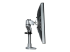 StarTech.com Desk Mount Monitor Arm, VESA or Apple iMac/Thunderbolt Display up to 14kg, Articulating Height Adjustable Single Desktop Monitor Pole Mount, Desk Clamp or Grommet, Silver - Linkerkant