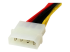 StarTech.com 30 cm LP4 naar 2x SATA Voedingskabel Y-adapter - Rechte hoek