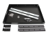 StarTech.com 1U 56cm Diepe Uitschuifbare Plank Serverrack Serverkast Zwart - Voorkant