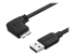 StarTech.com Slanke Micro USB 3.0 kabel haaks naar links - Rechte hoek
