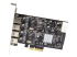 StarTech.com 4-Port USB PCIe Kaart - Voorkant