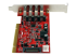 StarTech.com 4-poorts PCI SuperSpeed USB 3.0-adapterkaart met SATA-/SP4-voeding - Rechte hoek