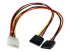StarTech.com 30 cm LP4 naar 2x SATA Voedingskabel Y-adapter - Rechte hoek
