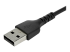 StarTech.com 2m USB A naar USB C Lader Kabel, Rugged Fast Charge & Sync USB 2.0 naar USB Type C Data Kabel met TPE Aramidevezel Mantel, M/M, 3A, Zwart, Samsung S10, iPad Pro, Pixel (RUSB2AC2MB) - Close-up